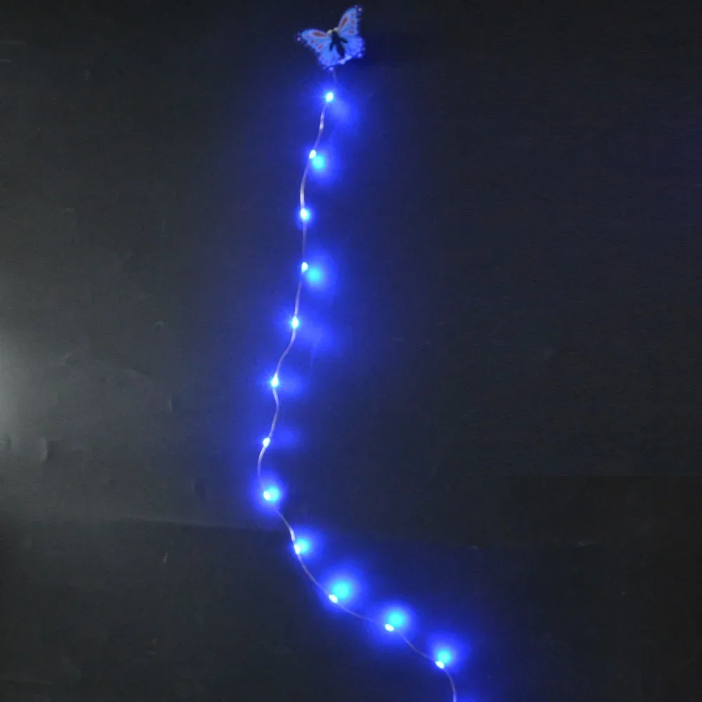 Blinkende LED-Lichterkette zum Flechten und Stylen, Haarspange, lustiges DIY-Geschenkset für Mädchen, Kopfbedeckung, Geburtstagsfeier – Detail 15