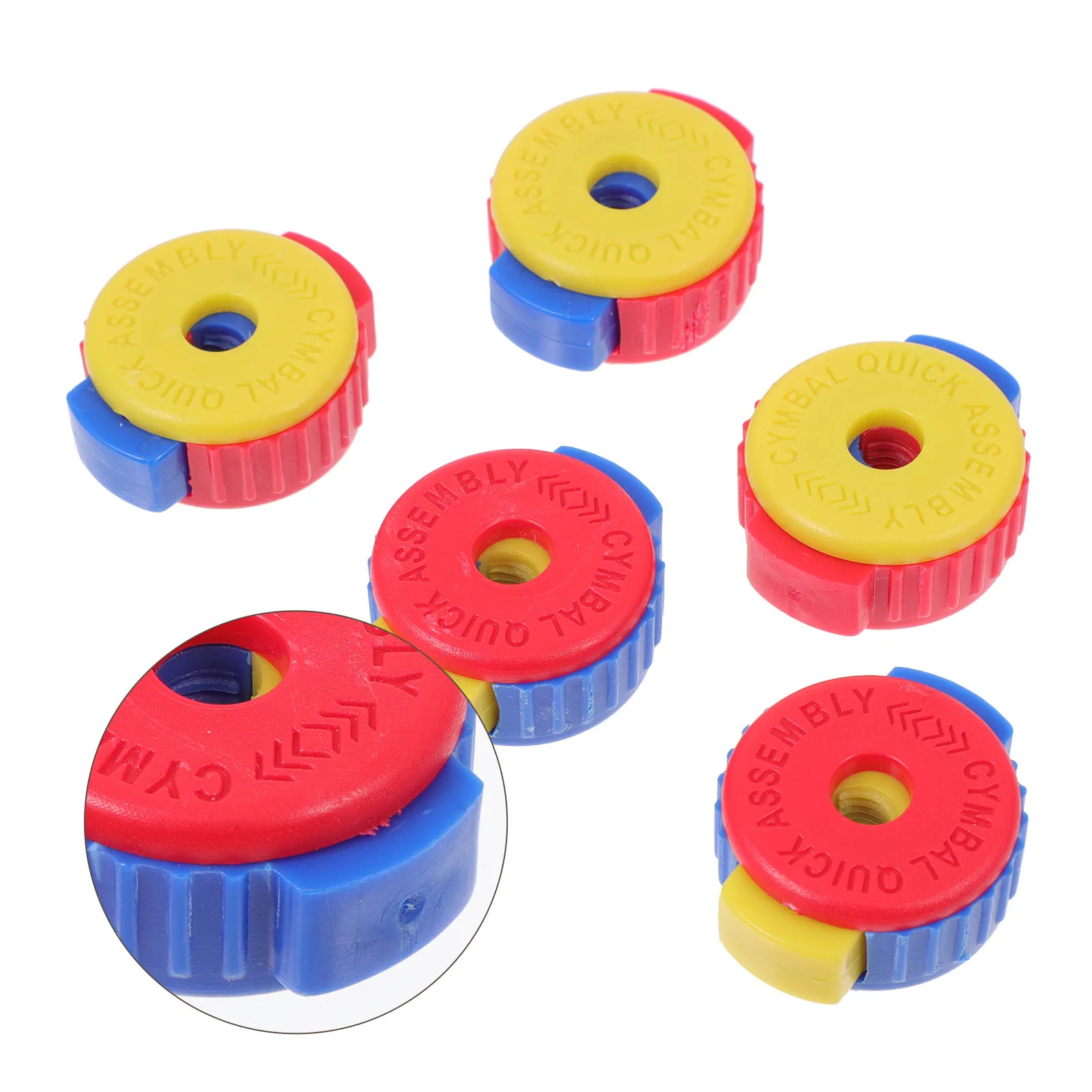 

5 Pcs Drum Cymbal Accessories Quick Release Caps Fixing Musical Instrument Plastic