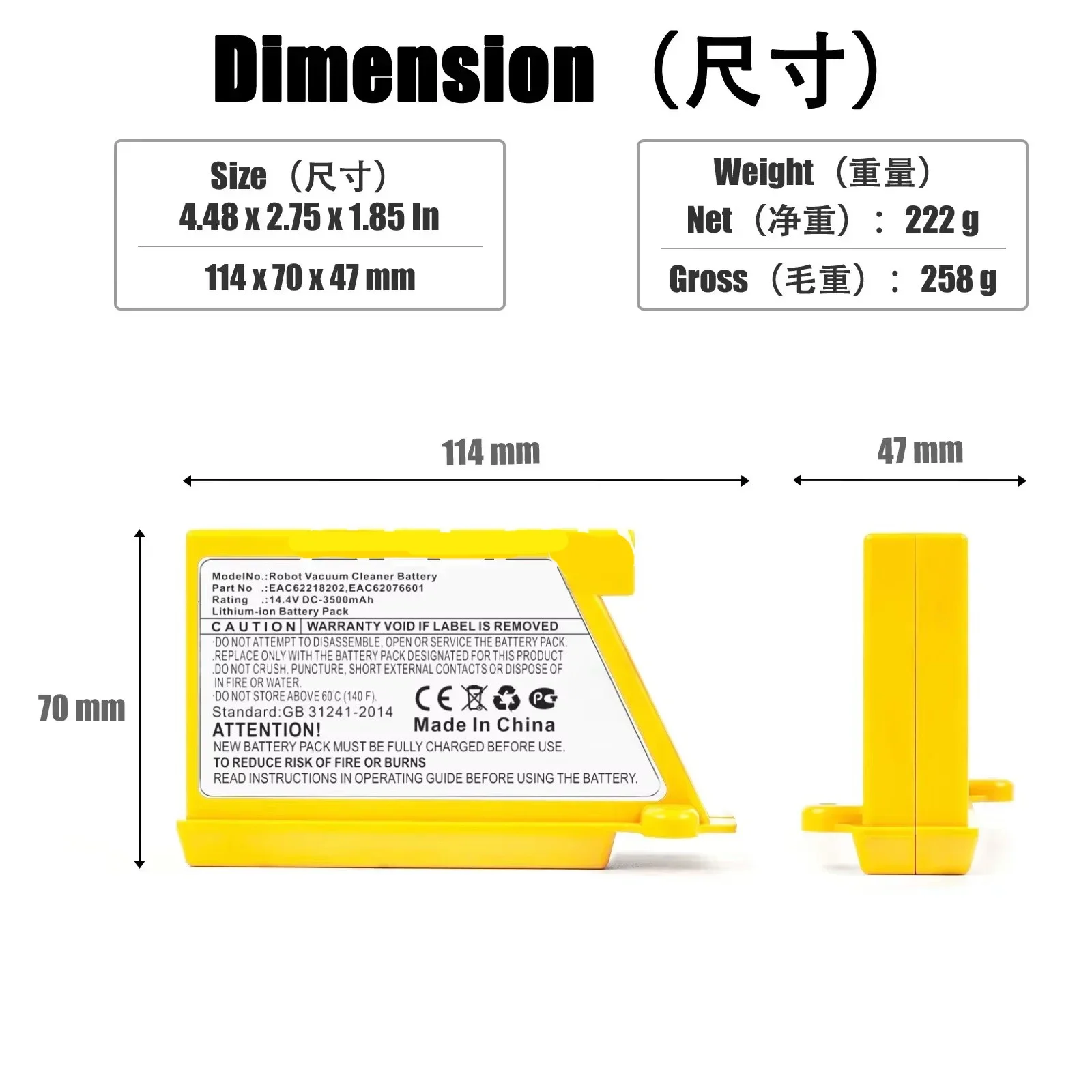 Robot Vacuum Cleaner Battery 5000mAh 3500mAh for LG VR6270LVB,VR6270LVMB,VR63455LV,VR6370LVM,VR64604LV,EAC60766103,EAC62218205