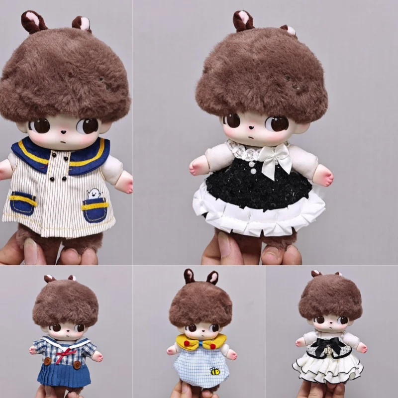 

Аксессуары для мини-плюшевой кукольной одежды для Dimoo 15-17 см Labubu, милые и модные сменные платья (без куклы)