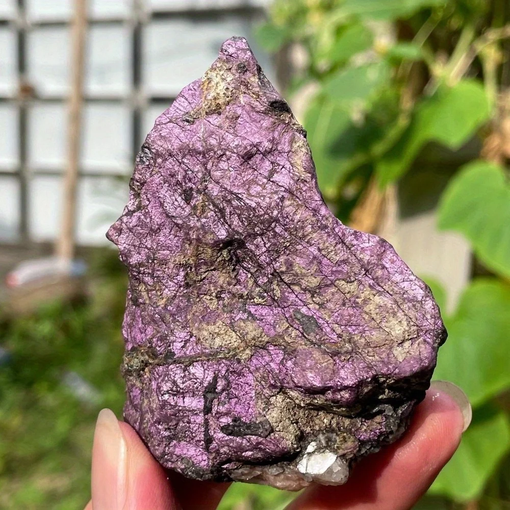 New Crystal 1pc Natural Purple Purpurite Rough Specimen Crystal Mineralogical Collectible Rough Stone for Decoration