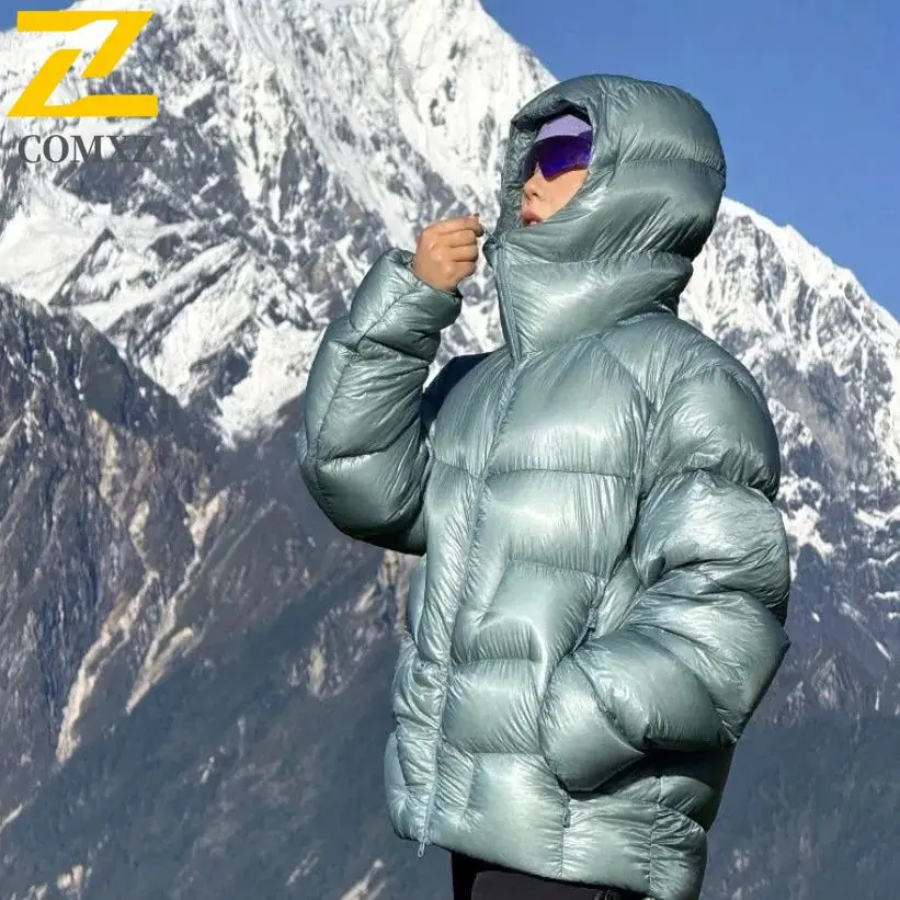 

Comxz Fashion Ski Down Jacket Men Women Winter New Windproof Warm Puffer Jackets Quality Ultra Light Hiking White Duck Down Coat