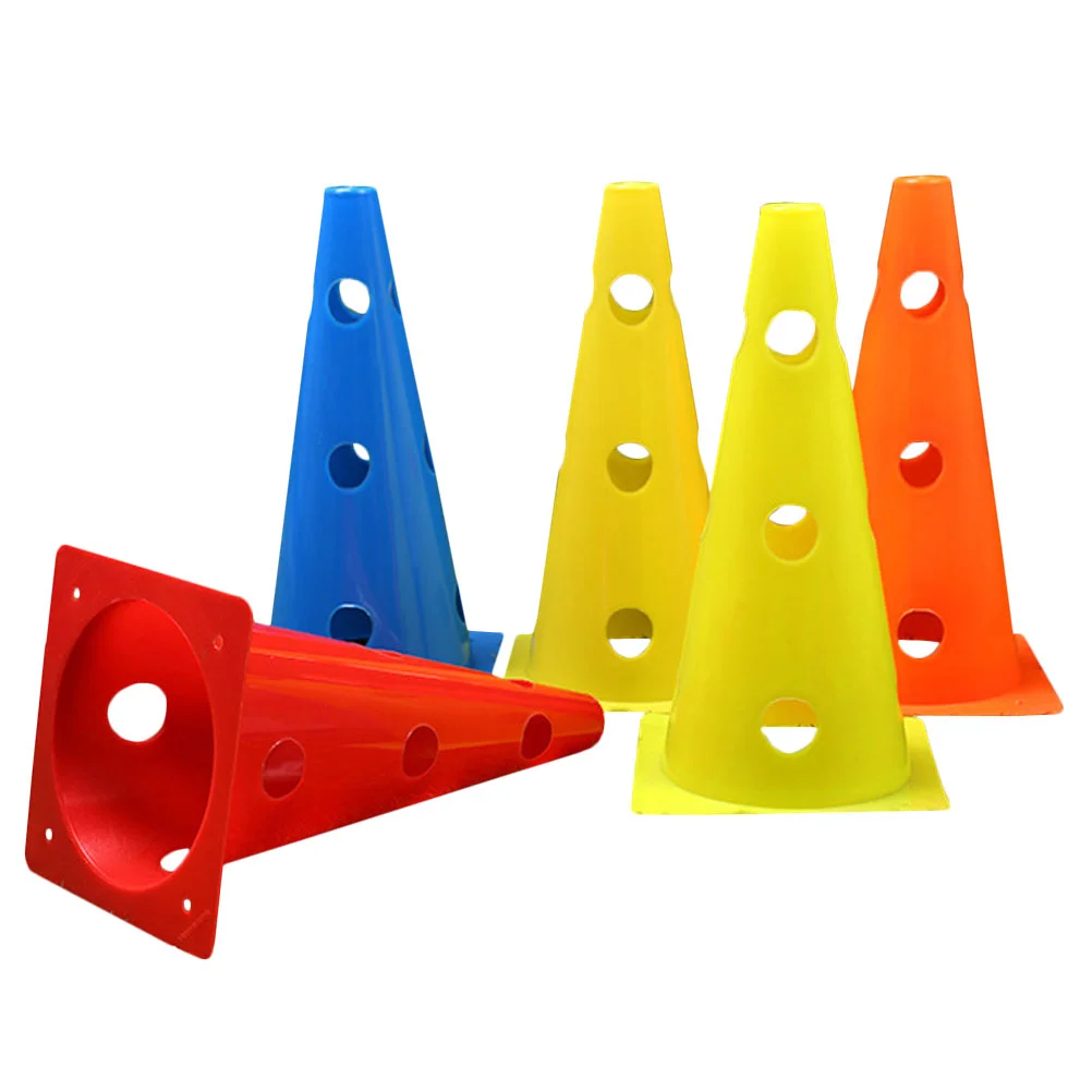 5 Pcs Bucket Small Cones Agility Soccer Training Equipment Props for Roller Skating Flag Compact Marker