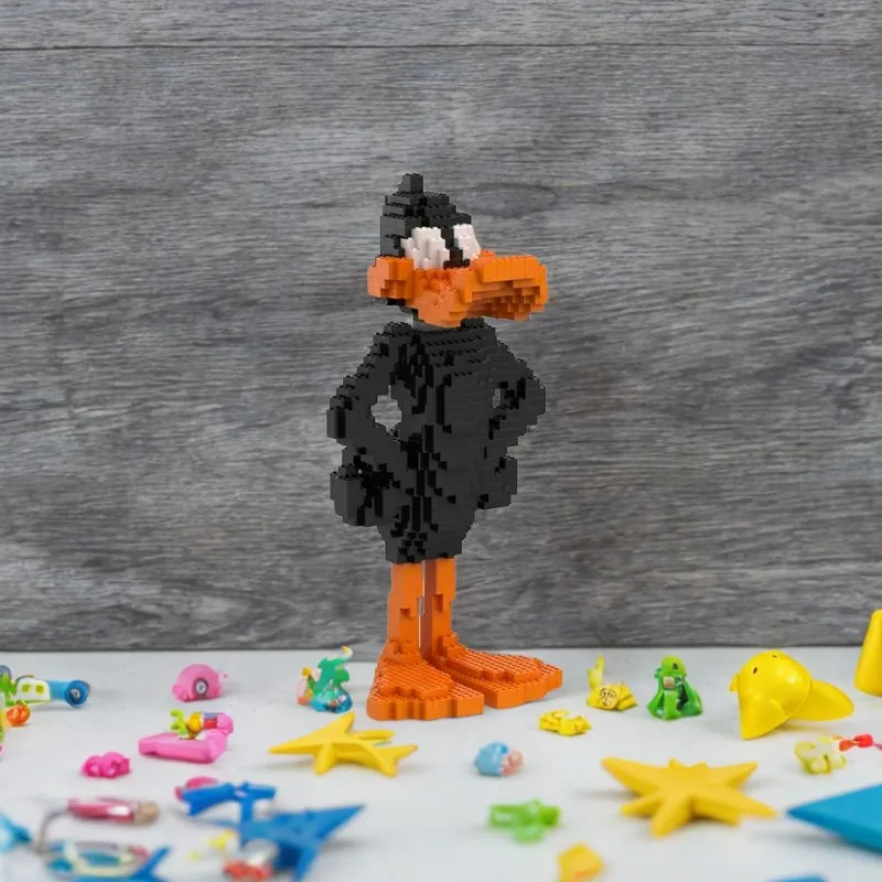 1176PCS Moc Klassische Cartoon Daffy Ente Kleine Ziegel Modell DIY Pädagogisches Gebäude Spielzeug Nostalgische Animation Sammeln