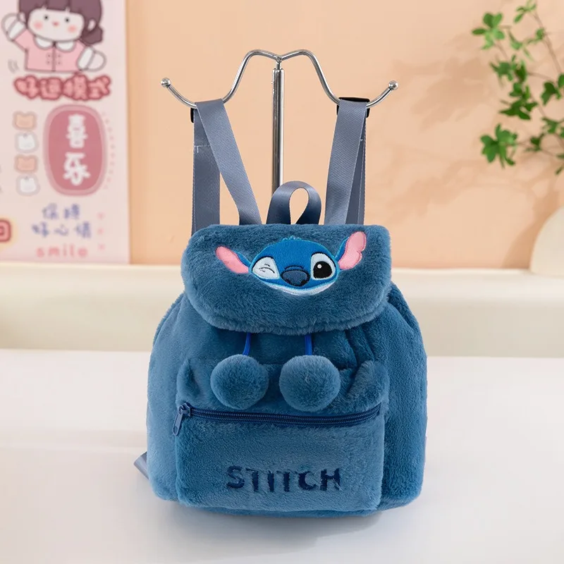 Anime Lilo & Stitch Plush Backpack Cartoon Angel Highly Attractive Shoulders Bag Portable Large Capacity Student Schoolbag Gifts