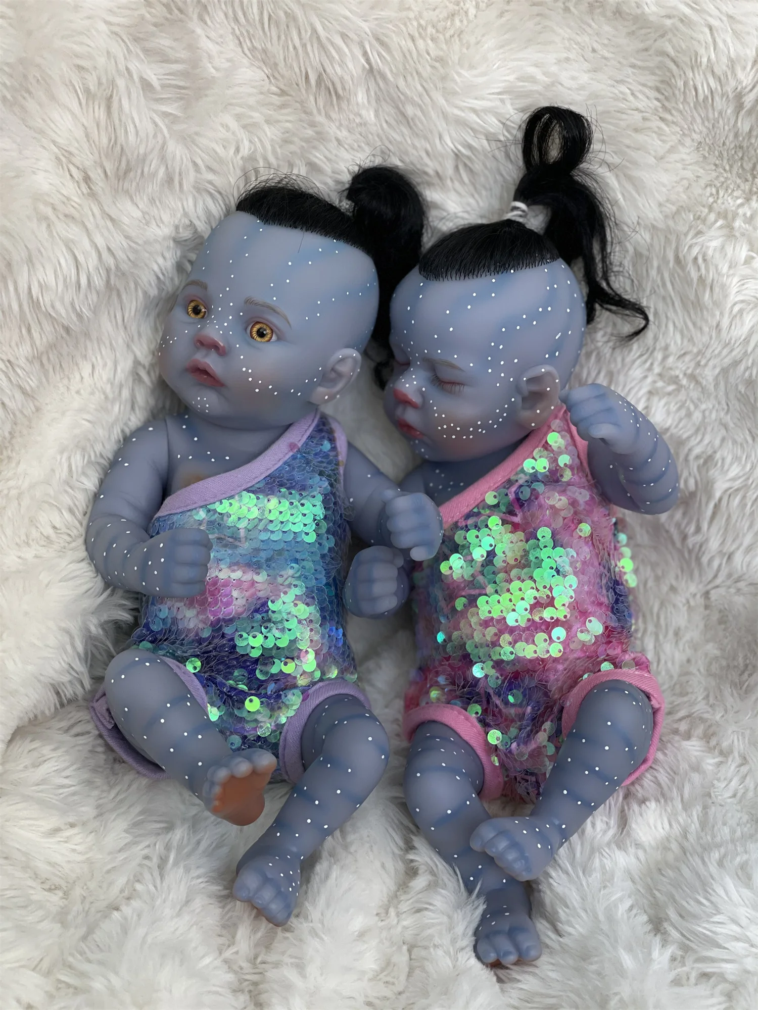 28cm Washable Full Body Vinyl Bebe Reborn Girls With Rooted Hair 3D Paint Skin Handmade Doll Lifelike Real Bebe Newborn Doll