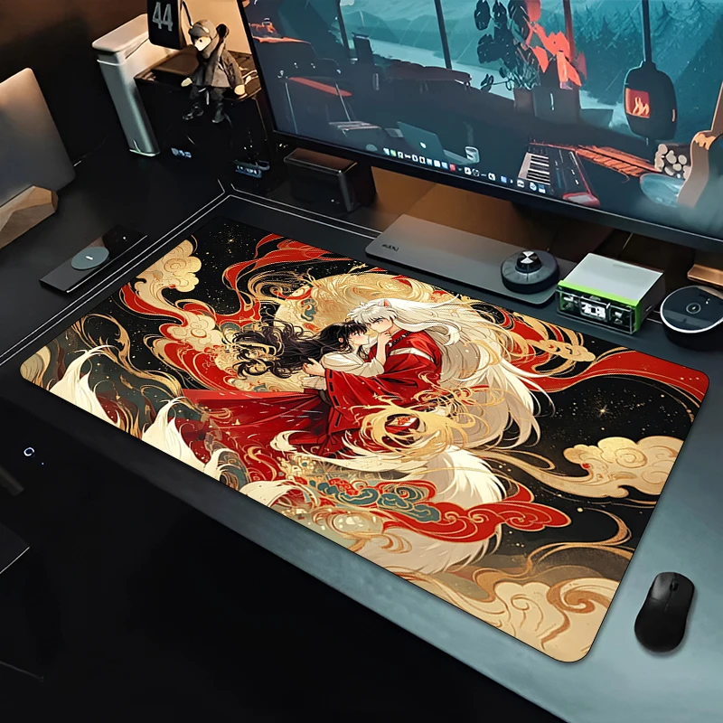 Mouse Pad Inuyasha Anime Mouse Pads Large Gaming Mousepad Computer Extended Desk mat Gamer Keyboard Mouse High-Quality Carpet