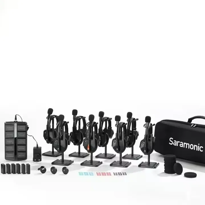 

Saramonic WiTalk9 WT9S Full-Duplex Wireless Headset Intercom System 500m Ran Team Communication 1 Master 8 Remote Walkie Talkie