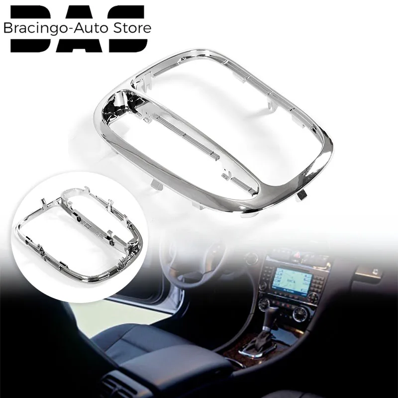 

Bracingo Gear Shift Panel Chrome Trim Frame Shifter Trim Cover Fit For Mercedes Benz C-Class W203 C230 C240 C320 CLK320 CLK500