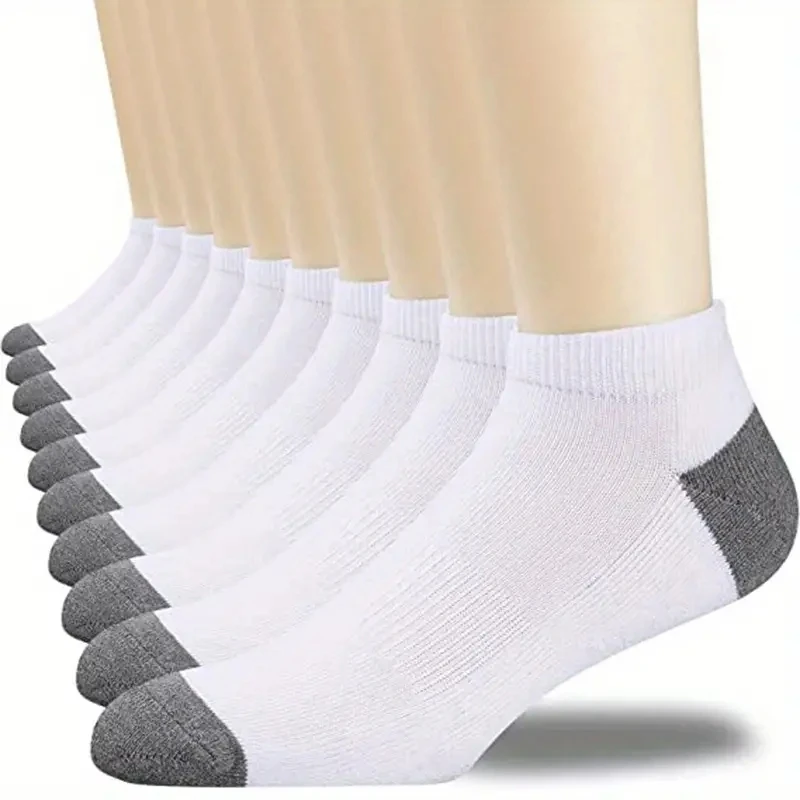 10/20/30 Pairs of Men\'s Fashionable Color Blocked Low Cut Socks Breathable and Comfortable Sweat Absorbing Outdoor Men\'s Socks