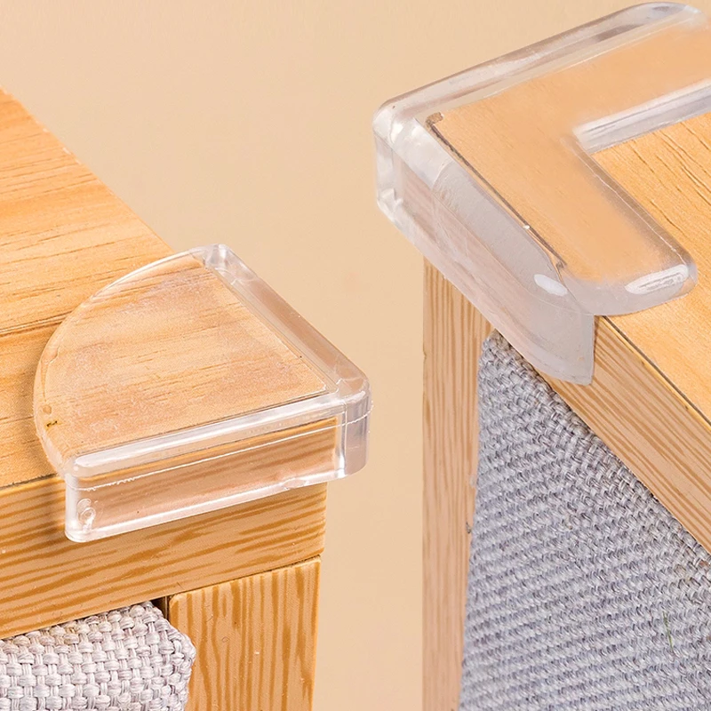 المضادة للتصادم زاوية سيليكون شفاف ركن ملصق الجدول ركن خزانة غطاء فوق البوتاجاز لإخراج الأدخنة المضادة للتصادم غطاء حماية الزاوية #4