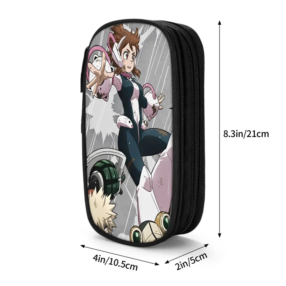 Imagem -06 - Hero Academia Ochaco Anime Lápis Case Pen Box para Estudante Grande Capacidade Bolsa Material Escolar Papelaria Presente my