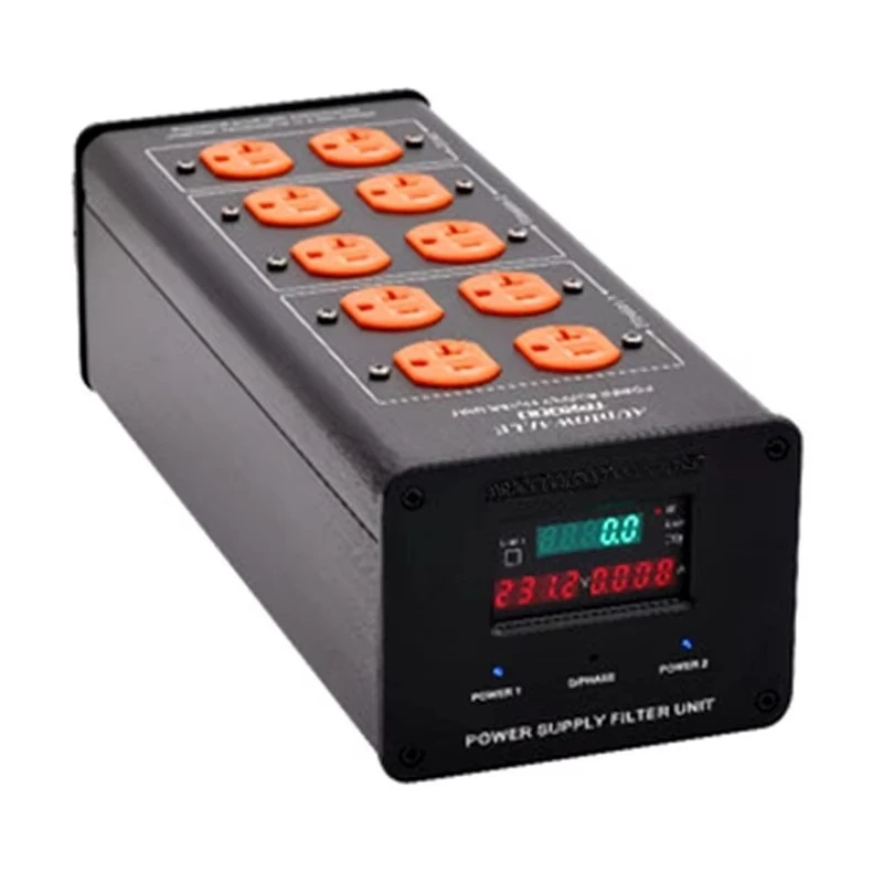 3000W 15A Audio AC Power Conditioner Noise Filter HI FI Amplifier US Standard Outlets Aluminum Wall Distributor Socket