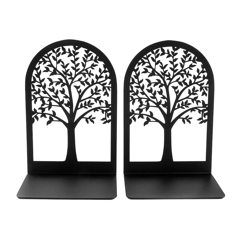 Sujetalibros de Metal para libros pesados, soportes modernos de árbol para estantes, soporte para libros para el hogar y la Oficina