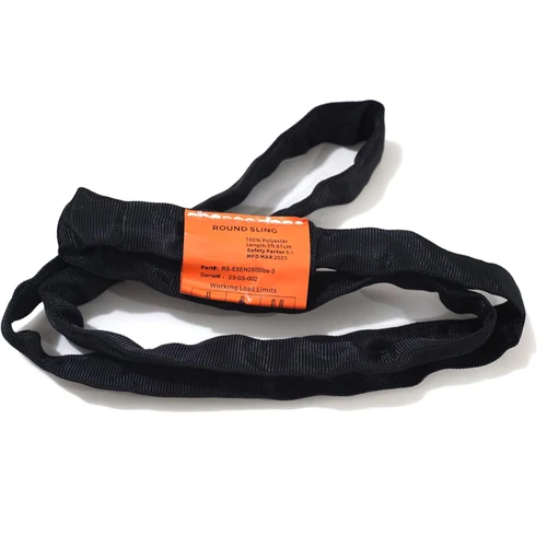 Correa de eslinga redonda de poliéster colgante de sedas aéreas de aparejo de aro de Lyra aéreo Spanset negro