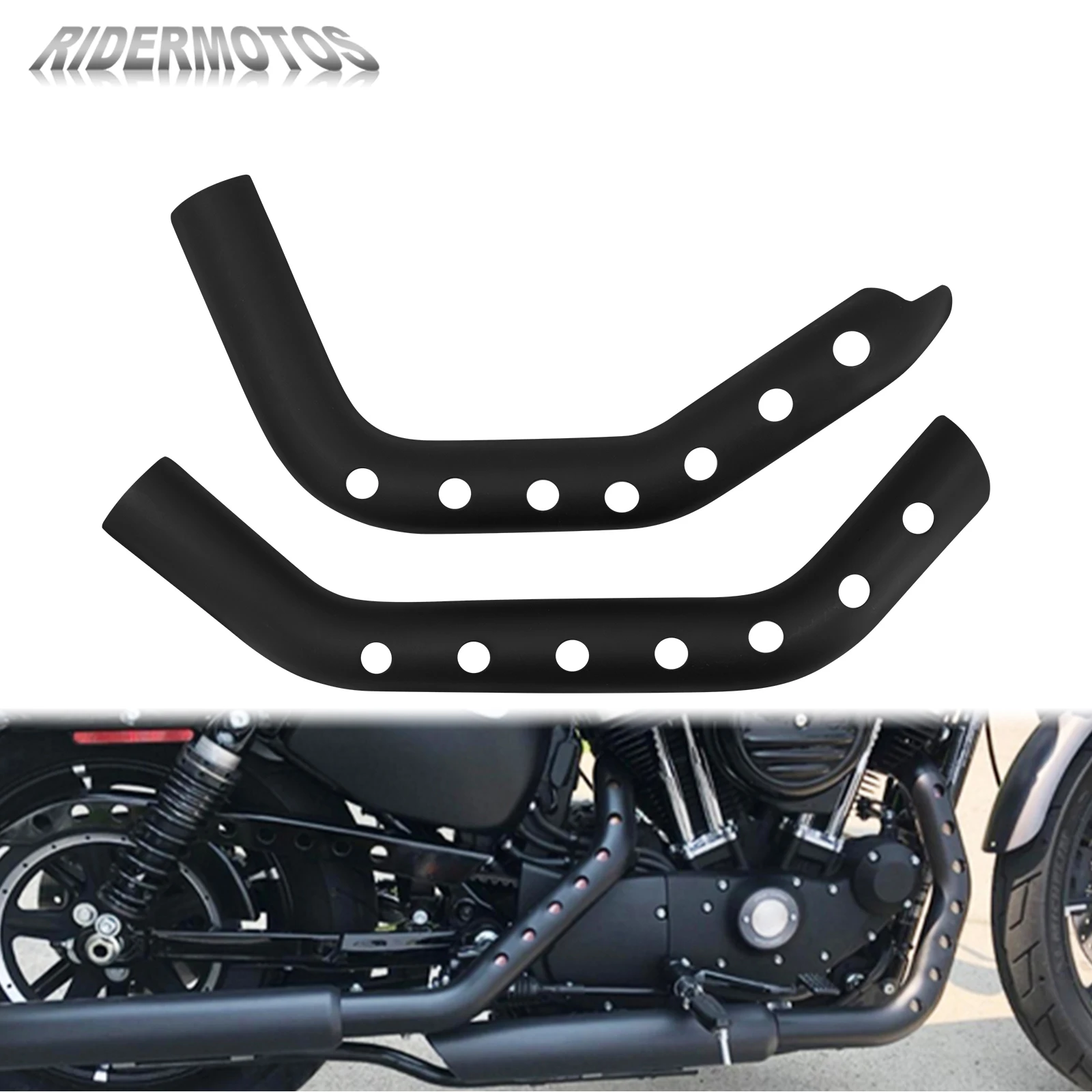 Motorcycle Exhuast Pipe Shield Muffler Guard Cover For Harley Sportster XL883 XL1200 72 48 2004-2023 Anti-scald Protector Covers