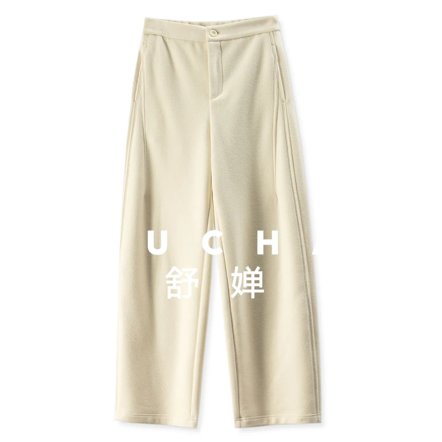 

French Slim and Velvet Wool High Waist Soft Tweed Scimitar Pants Women's 50I4 Pantalones Colombianos De Mujer Levanta Cola