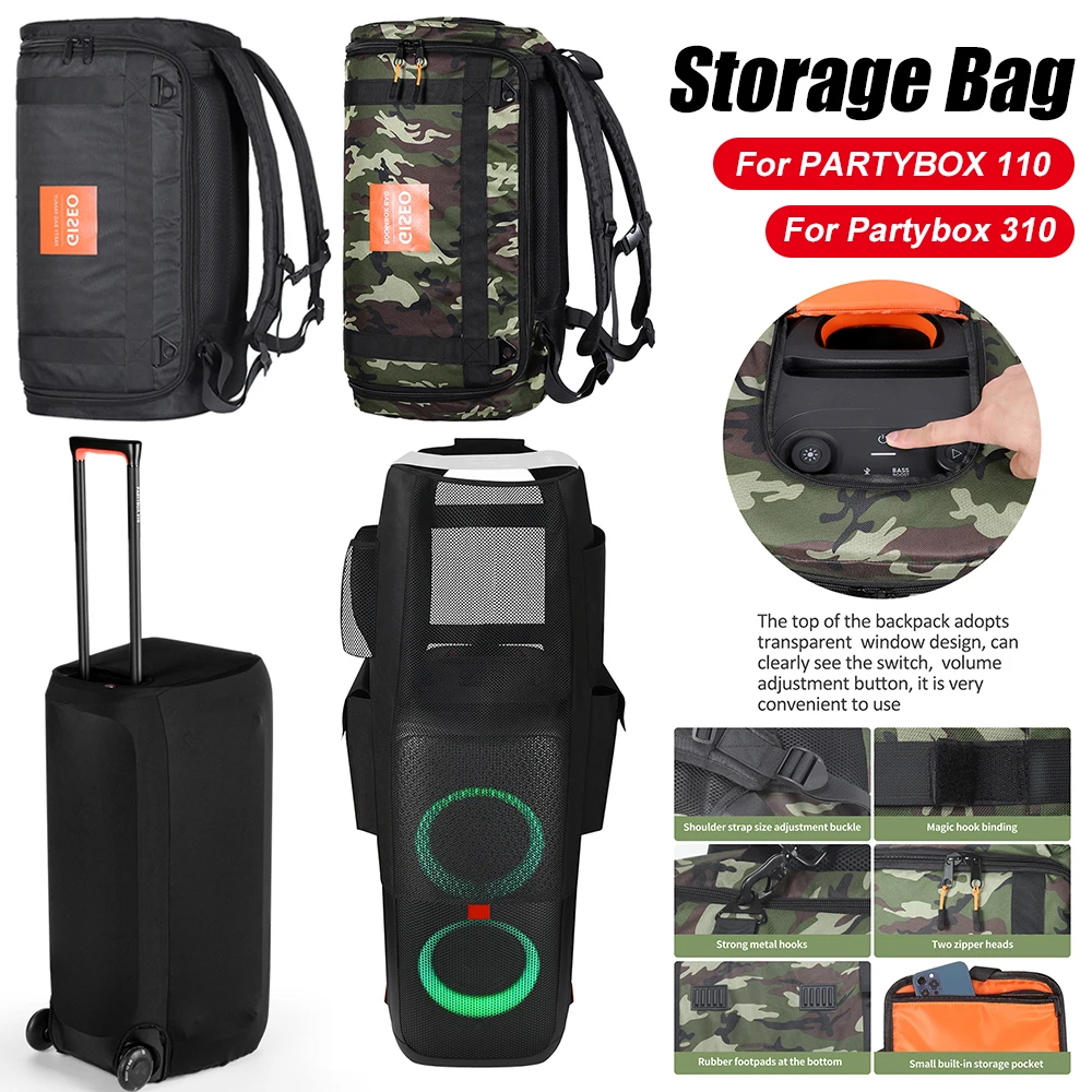 حقائب كتف EVA لـ JBL Partybox ، حقائب كتف ، مقاومة للماء ، حماية جيدة التهوية ، محمولة ، سعة كبيرة ، حقيبة تخزين ، 49 ،