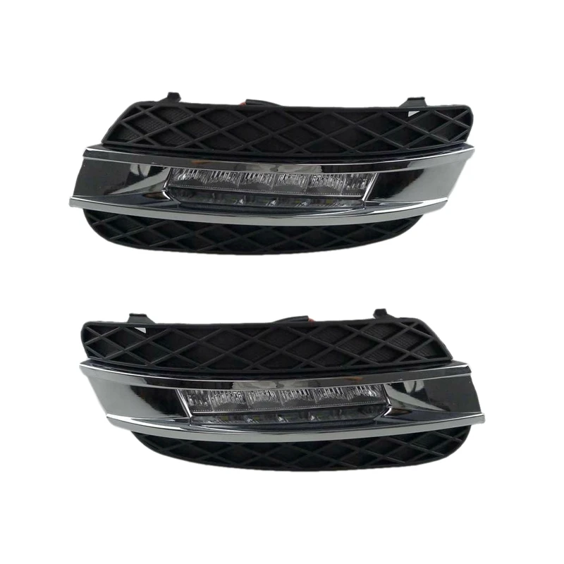 Pair LED DRL Daytime Running Light Lamp For Benz W164 ML Class ML350 2006-2009