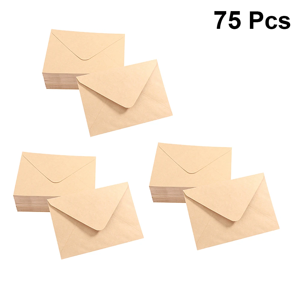 

150 Pcs Double Tapered Paper Greeting Card Letters Envelope Mini Blank Envolope