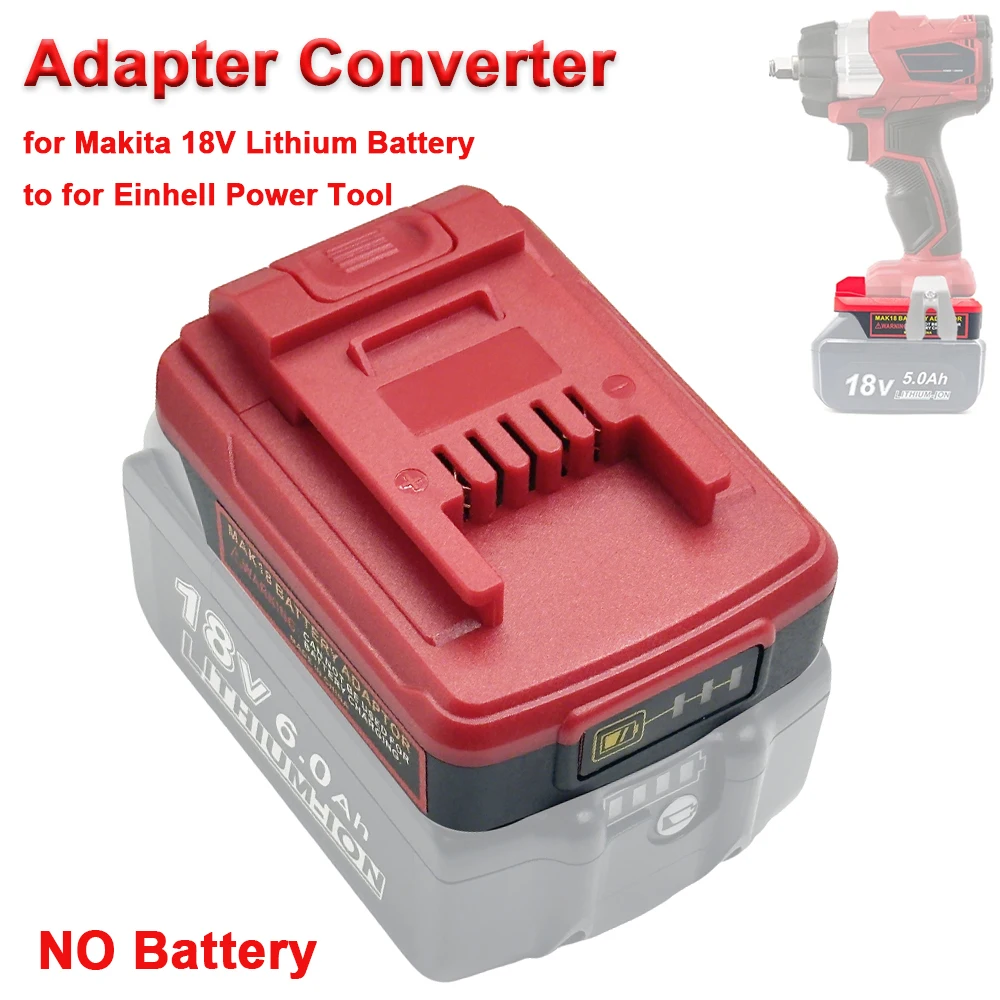 Adaptador Conversor de Bateria – para Makita 18V para Einhell 18V Li-ion, Compatível com Ferramentas Elétricas, Sem Bateria