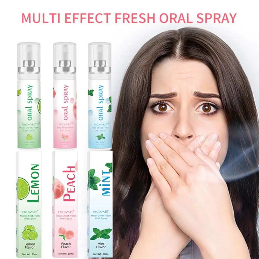 Spray Oral para Adultos, Boca, Tratamento de Odor Oral, Respiração, Sabor Cuidado, Remover Bad Oral, Pêssego Persistente, U1A4, 20ml, Novo