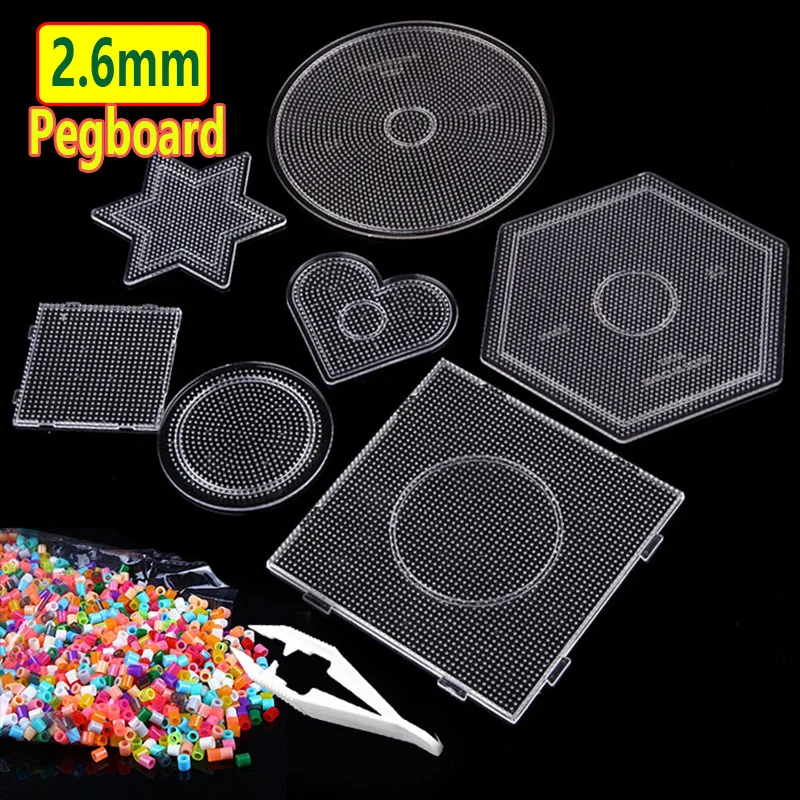 high quanlity 7 Type Selection 2.6mm Perler Beads Template Pegboard for Hama Beads Tool Diy Toy DIY Educational Puzzle Beadbond