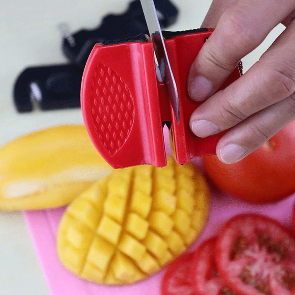 Portable Mini Knife Sharpener 2In1 Double Sided Knife Sharpening for Kitchen Accessories Gadgets for Camping Outdoor