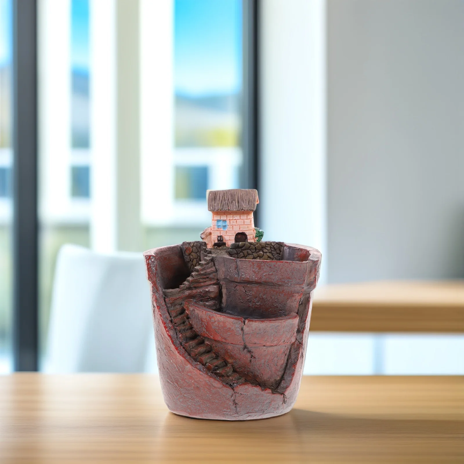 

Resin Flower Pot Small Hanging Garden Pot Succulent Flower Basket Indoor Planter Container Air Plant Holder Decorative Home