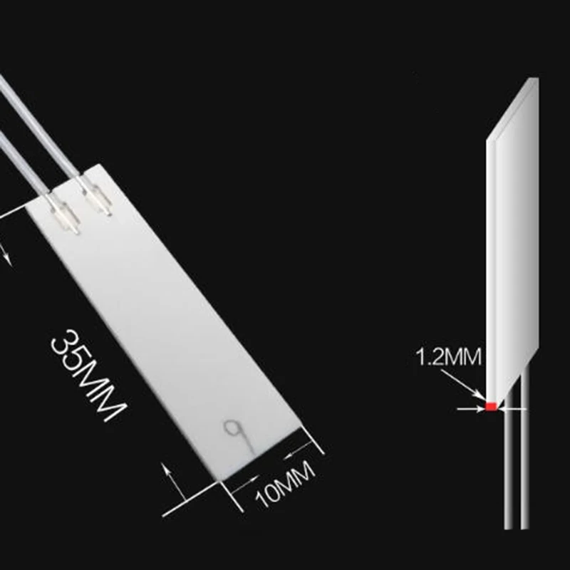 35*10*1.2MM High-temperature Ceramic Heater MCH Alumina Heater 5V 12V Heater Plate Suitable for Optical Fiber Hot Stripper