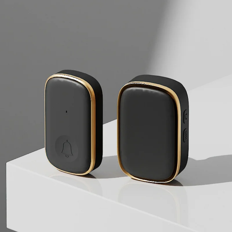 Wireless Doorbell 1Transmitter1Receiver Custom Ringtone Waterproof Chime No Drill Pager Elderly Pregnant Disabled