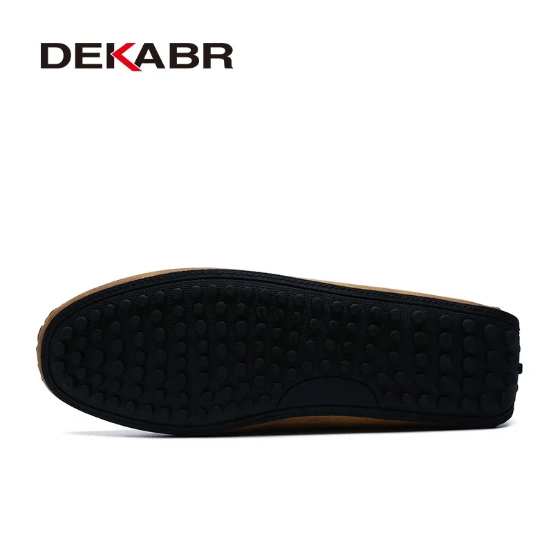 DEKABR Fashion Men Shoes Genuine Leather Casual Shoes Classic Mens Loafers Slip On Men's Flats Driving Shoes Plus Size 49 image 4