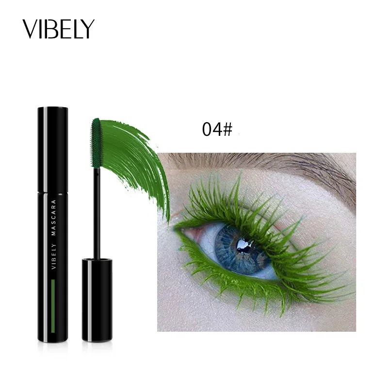 Colored Mascara Eyelashes Lengthening Curled Lash Blue Yellow Green Mascara WaterProof Longlasting smudgeproof Eye Makeup