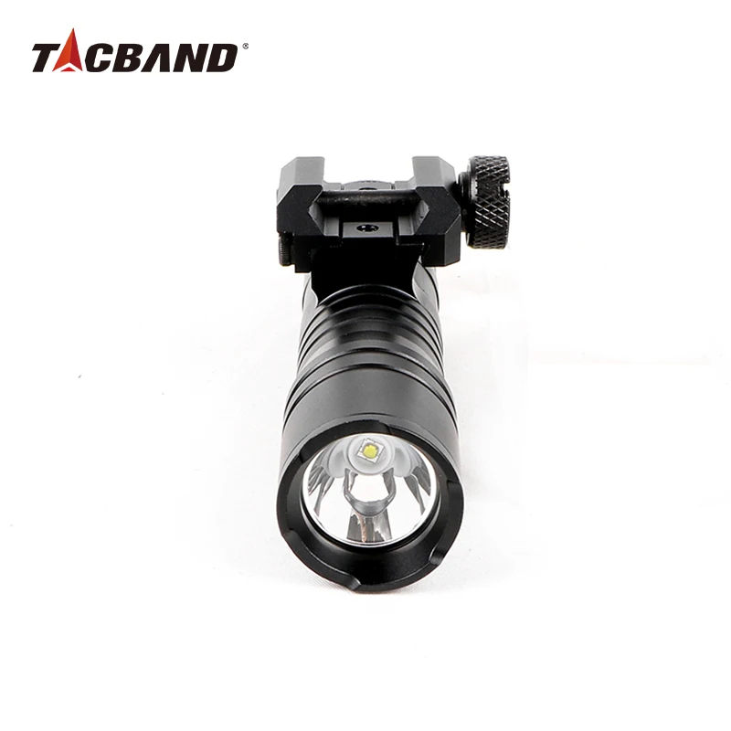 TACBAND Alloy 600 Lumen Tactical High Flashlight Power Rechargeable Hunting Shooting Portable Light IPx4 Water Proof Accessories