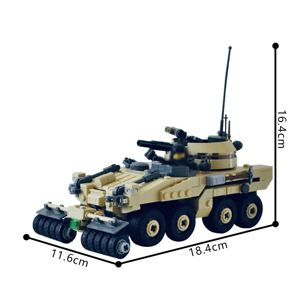 Blocs de construction de la série militaire MOC, modèle Armadilloeds APC, briques blindées, transporteur de Personnel, jouet, cadeau pour enfants