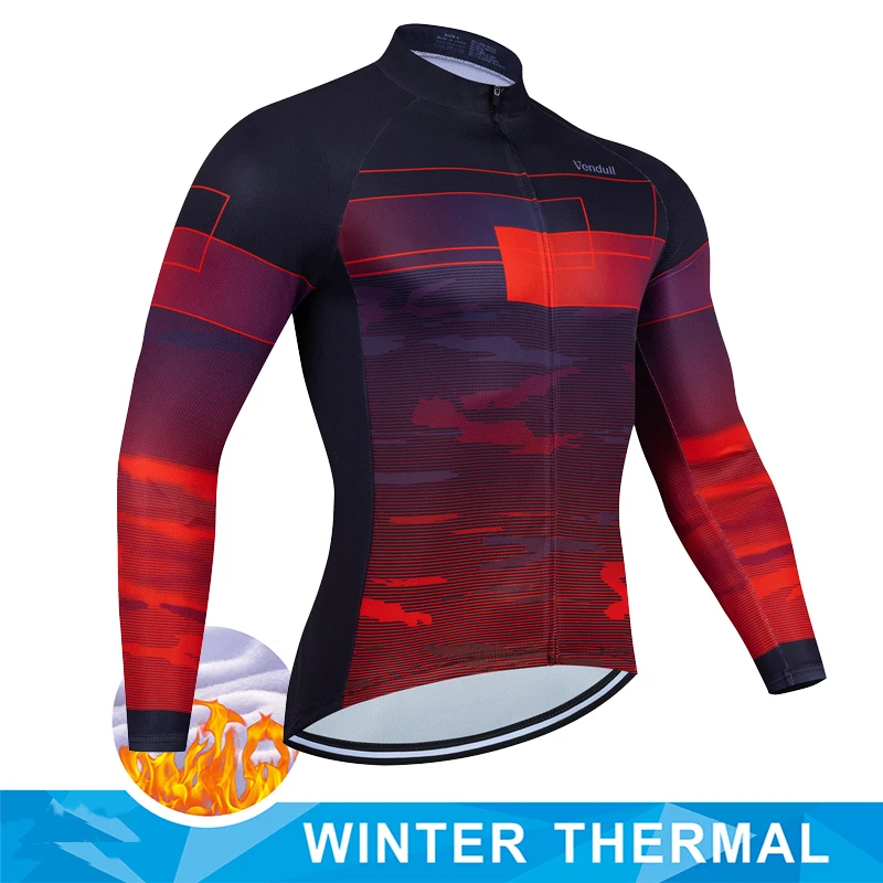 2024 New Cycling Jersey Long Sleeve Winter Thermal Fleece Men Warm MTB Bike Clothing Outdoor Jersey Maílllot Ciclismo Hombre