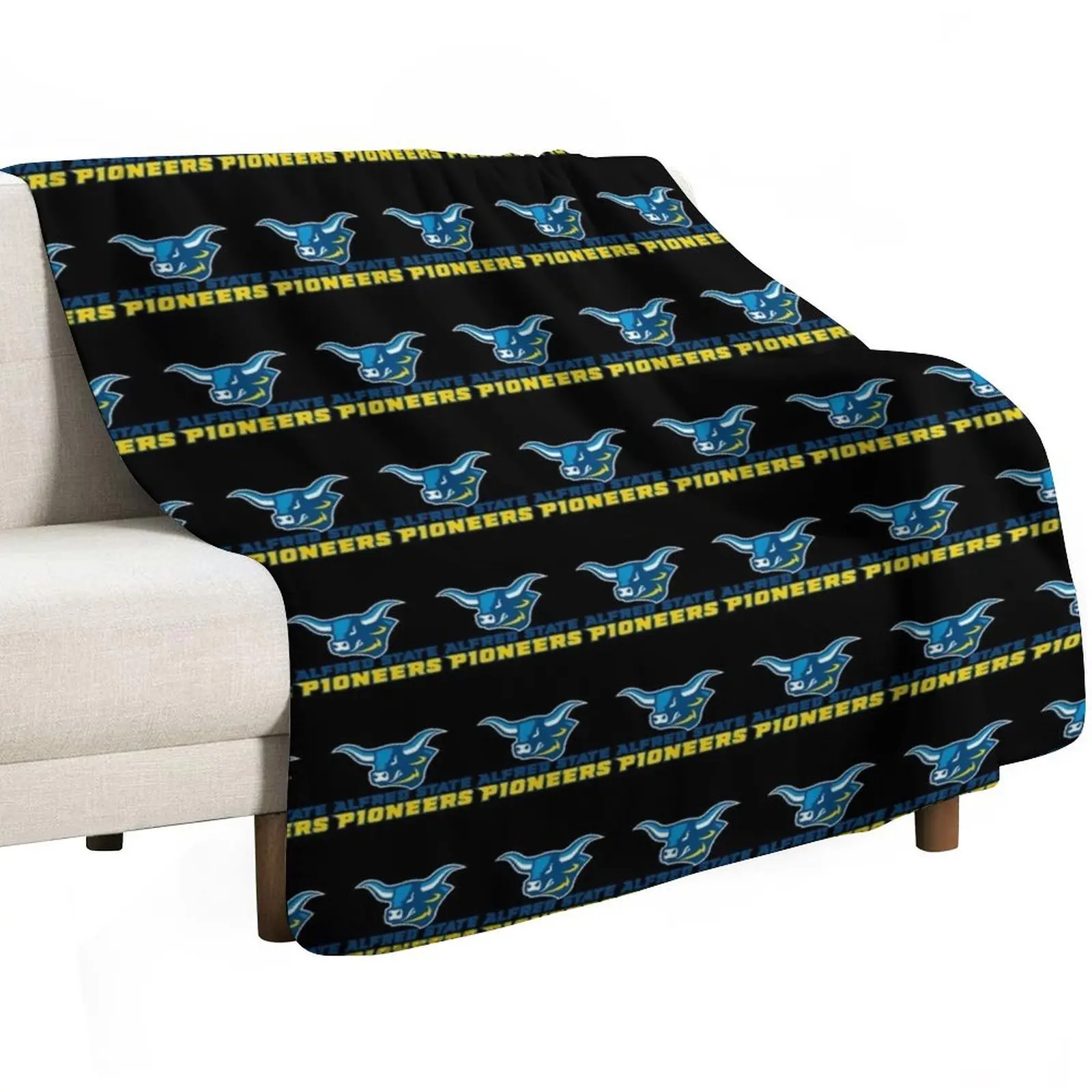 alfred state pioneers-merch Throw Blanket Shaggy Decorative Beds decorative Thins Picnic Comforter Blankets