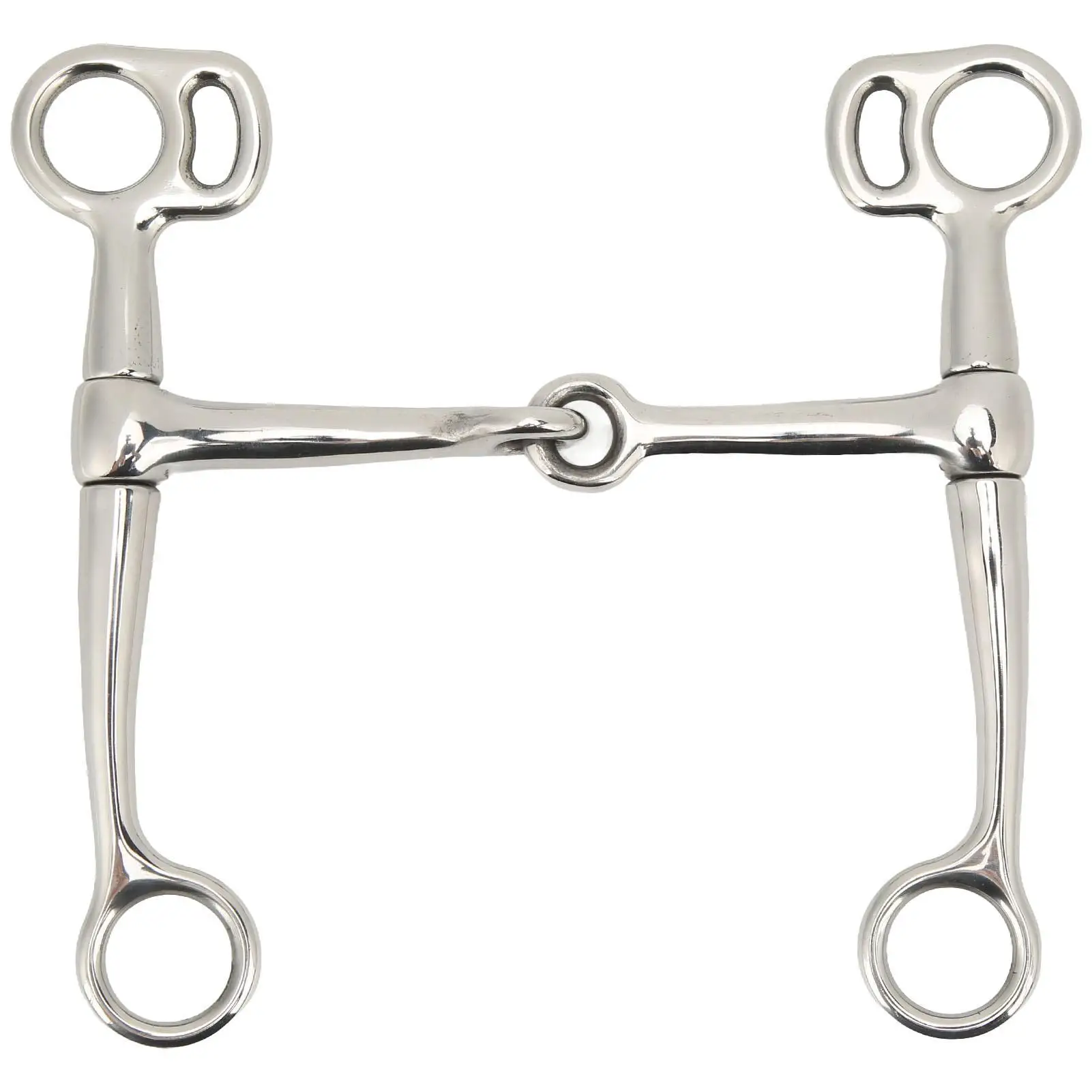 Stainless Steel Jointed Mouth Horse Snaffle Bit - Corrosion Resistant, Durable with Turn Cheek for farm Use