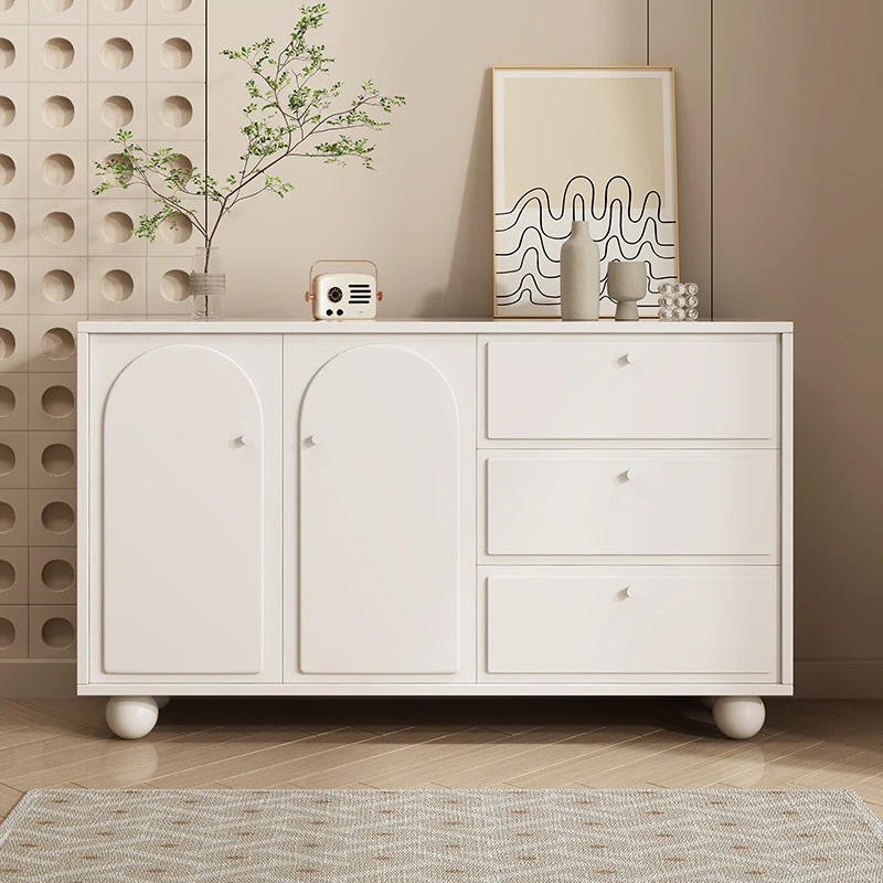 

White solid wood dining side cabinet modern simple wall storage cabinet livingroom bedroom armários para sala de estar furniture