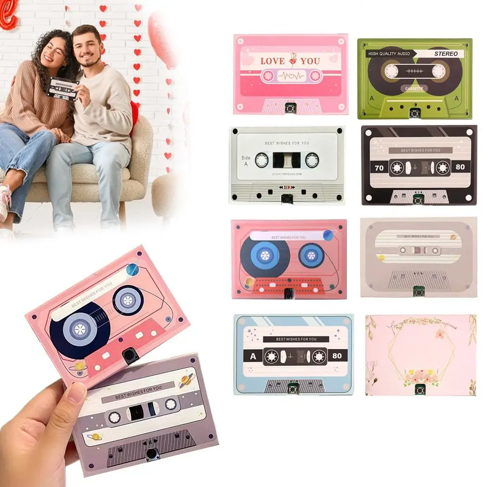 Aufnahmefähige Sprachkarte, 60 Sekunden Aufnahmezeit, DIY Musikkarte für Valentinstag, Jahrestag, Geburtstagsgeschenk – Detail 11