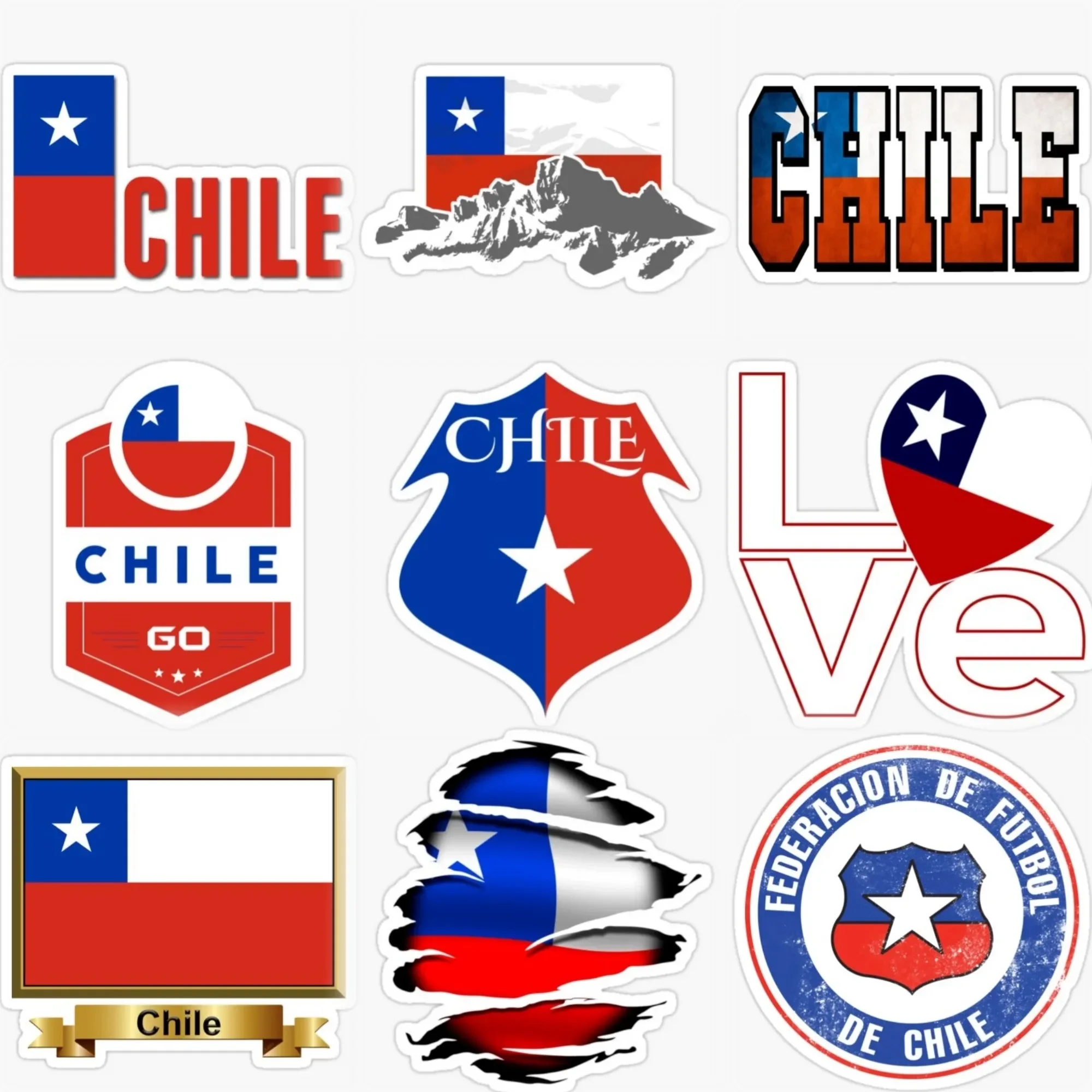 

Chile RCH Flag Map Emblem Creative Sticker for Decorate Car Truck Bicycle Helmet Window Wall Fridge Decal Accessories