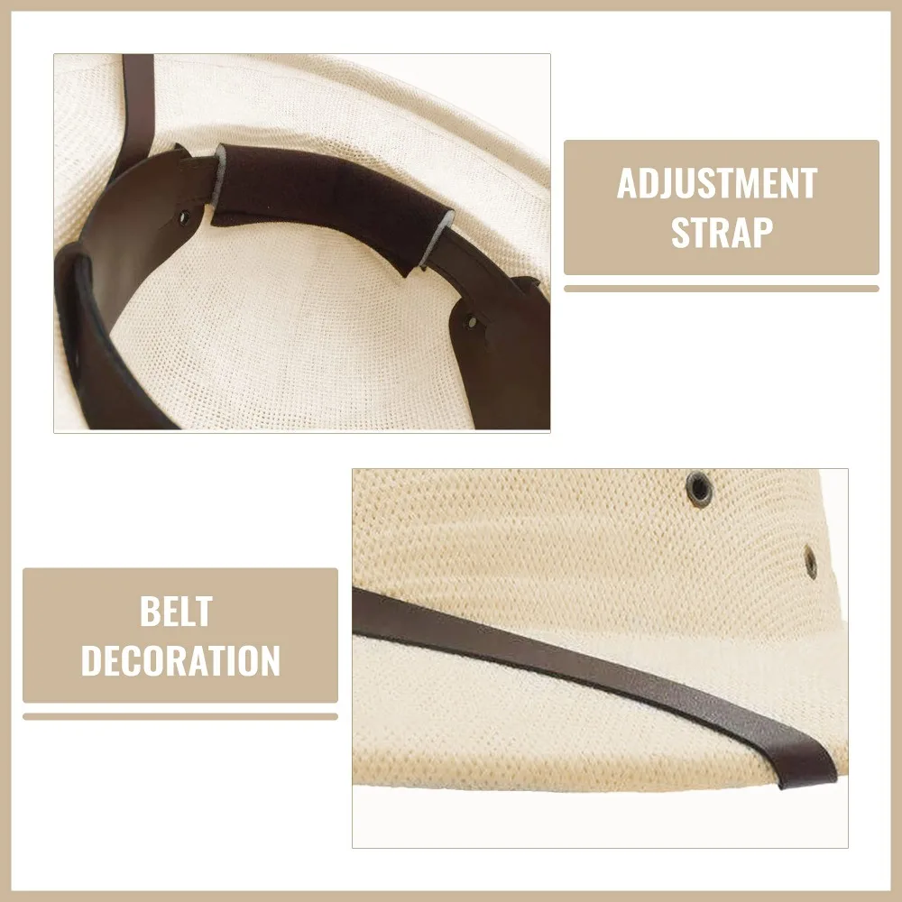 

Летняя соломенная шляпа ручной работы с защитой от ультрафиолета, легкая пляжная шляпа, дышащая кепка Four Seasons для шахтеров в джунглях