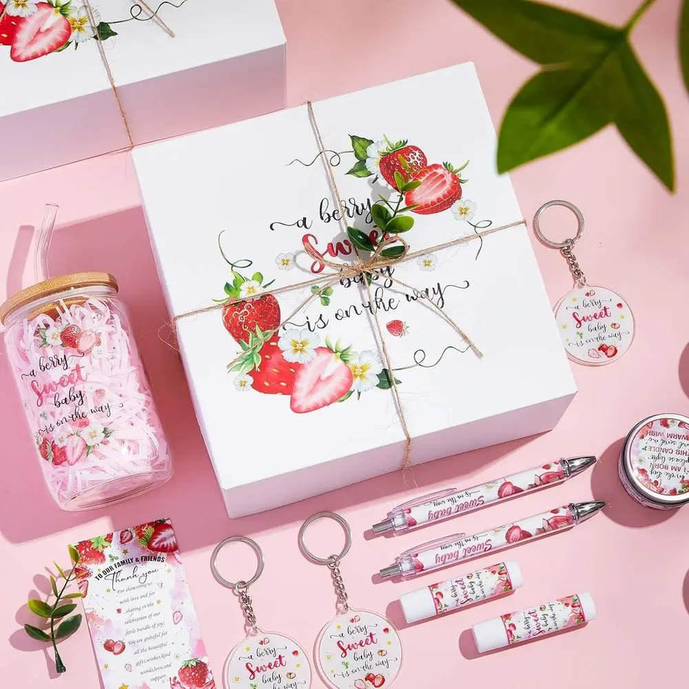 حزمة جائزة استحمام الطفل مكونة من 72 قطعة: أكواب زجاجية وأقلام أحمر الشفاه والشموع وسلاسل المفاتيح والمزيد للهدايا الممتعة #4