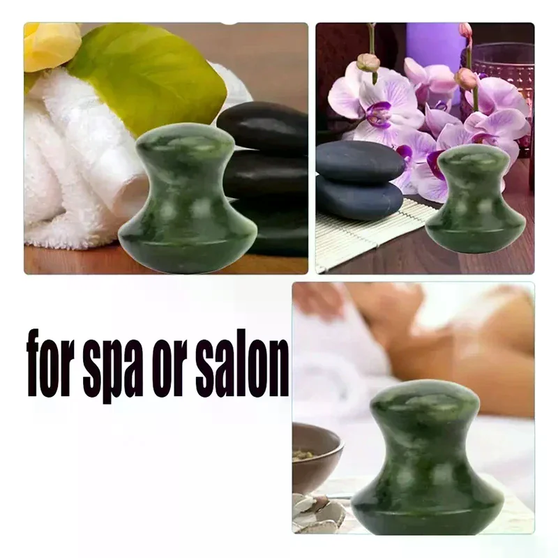 1 Stuks Natuurlijke Jade Paddestoel Vorm Gua Sha Board Gezicht Terug Body Massager Facial Schoonheidsverzorging Huid Tool Vrouwen Ontspannen gezicht Roller
