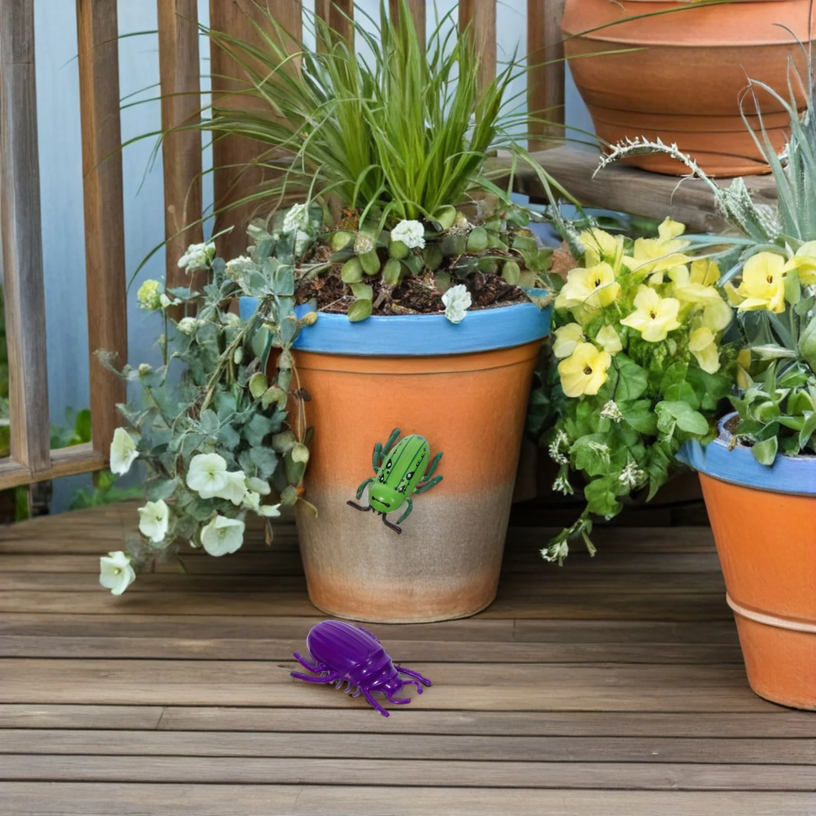 4Pcs Electric Walking Simulation Bug Pet Teaser Interactive Mini Moving Auto Crawling Button Powered Toy