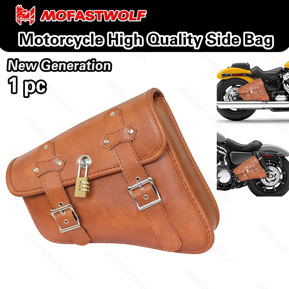 

Motorcycle Swing Arm Bags Swingarm Bag Waterproof Saddlebag for Softail Standard Dyna Low Rider Sport Glide Side Solo Bags