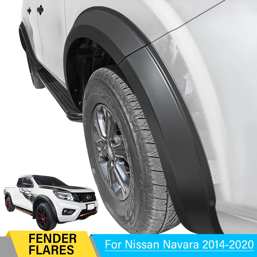 Fender Flares Pocket Style Guard Cover For Nissan Navara Frontier 2015-2020 Matte Black Wheel Arch Car Accessories