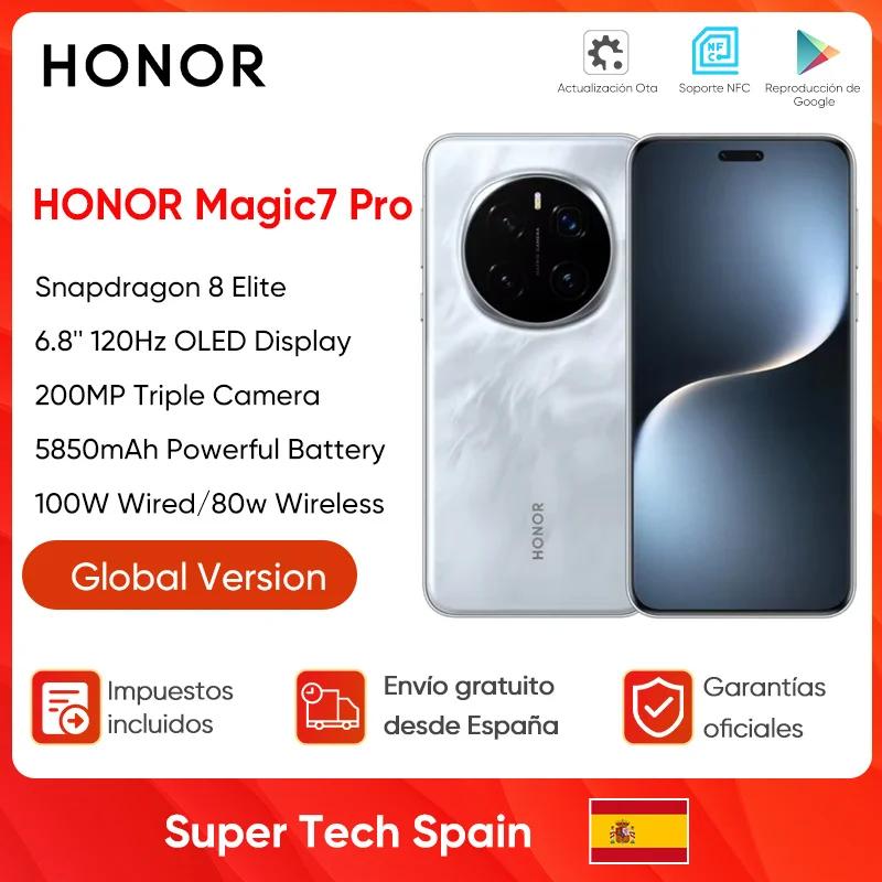 Original Honor Magic 7 Pro Smartphone Snapdragon 8 Elite Android 15.0 Dual Sim 6.8