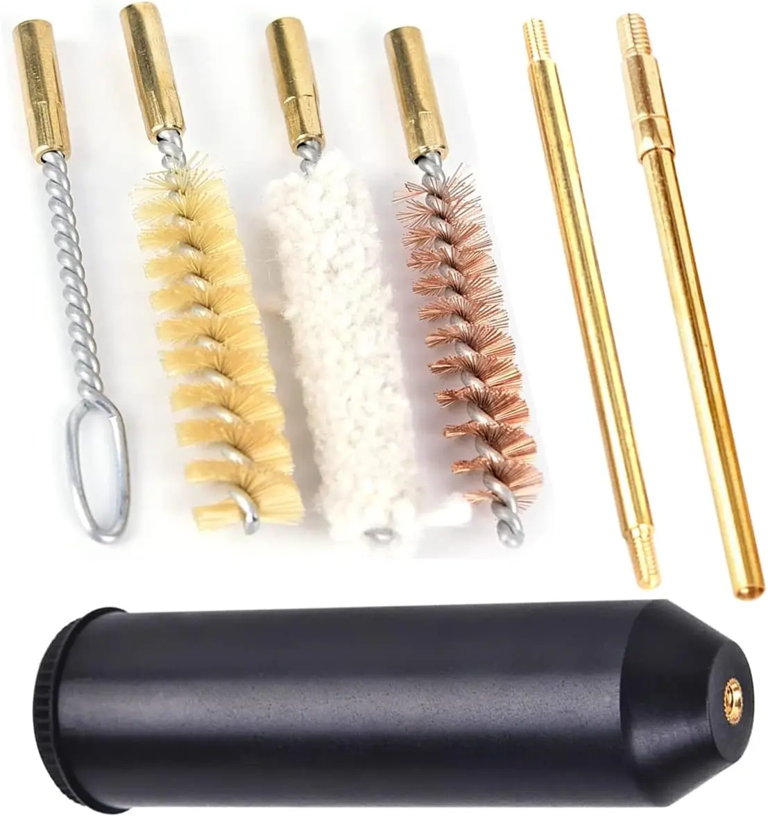7 pezzi/set pistole kit di pulizia da 9 mm spazzola per asta di pistola strumenti di pulizia professionali set di strumenti di pulizia