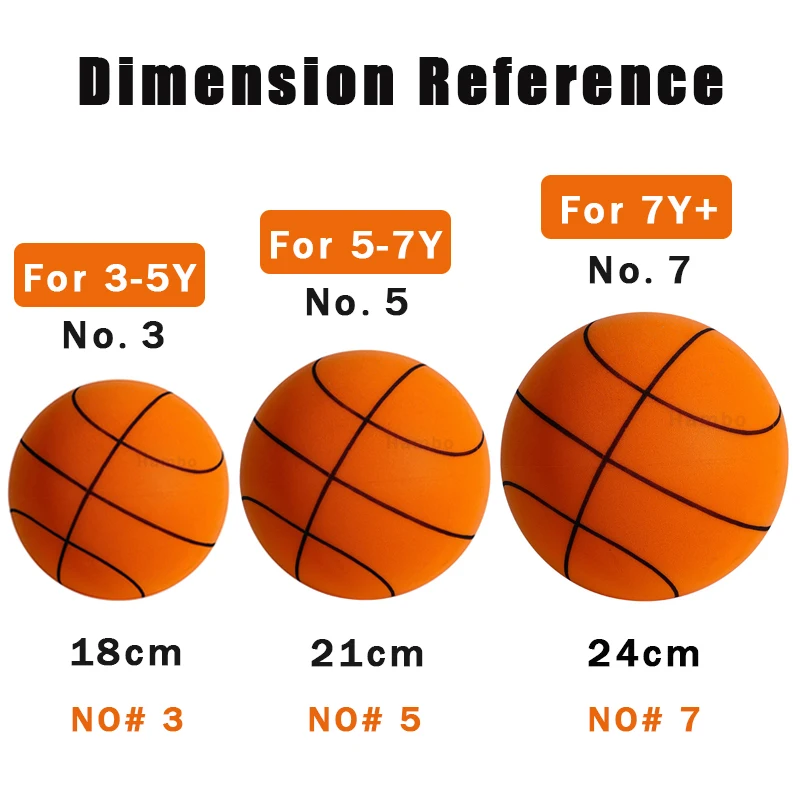 Indoor Silent Basketbal Practice PU Basketball Mute Bouncing Foam Ball Silent Bounce Basketball Children Adults Sports Games